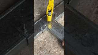 T connection on metal #construction