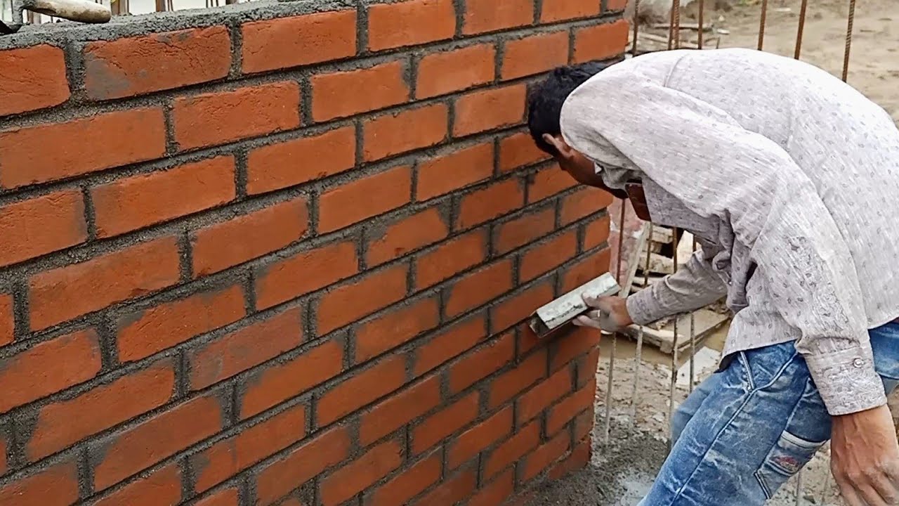 Easy Way To Make Brick Wall - YouTube