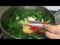 구수하고 시원한 시금치 된장국 완성 korean food spinach soybean paste soup