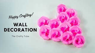 Paper Heart Wall Decor - Paper Heart Wall Hanging - Easy Paper Flower - DIY