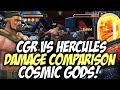 Cosmic Ghost Rider Vs Hercules Damage Comparison | Cosmic Gods! | Marvel Contest Of Champions