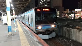 E231系800番台ミツK1編成 09K 各駅停車津田沼行き 船橋駅発着シーン