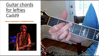 How to play the Cadd9 chord for left handed players