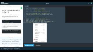 codecademy-Python -Strings & Console Output