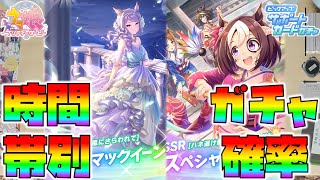 【ウマ娘】『SSRメジロマックイーン』『SSRスペシャルウィーク』時間帯別確率【ガチャ リセマラ 検証】