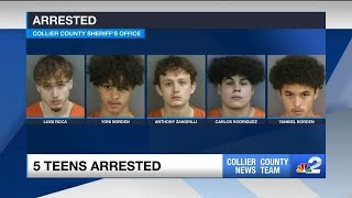 Five Collier County Teens Arrested In Violent Robbery Kidnapping