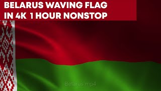 Belarus Waving Flag 1 Hour Nonstop in 4K