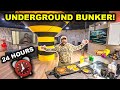 24 HOUR Overnight Challenge UNDERGROUND Inside My DOOMSDAY BUNKER!!!