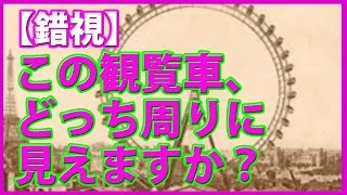 【錯視】この観覧車、どっち周りに見えますか？【目の錯覚】