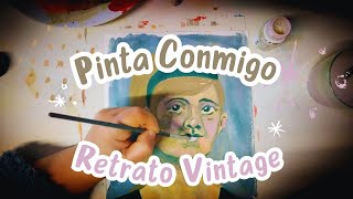 Retrato de Chica Vintage/ Paint with Me