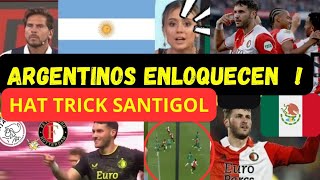 ARGENTINOS EXPLOTAN X SANTIAGO GIMENEZ X HAT TRICK VS AJAX !! CHAQUITO SIGUE ON FIRE |REACCION