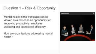 SIA \u0026 EY Webinar: Doing Safety Differently - Mental health in the workplace