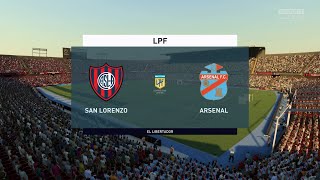 San Lorenzo vs Arsenal Sarandí (14/06/2022) Liga Profesional FIFA 22