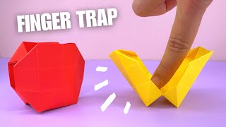 DIY origami finger trap Easy Tutorial, How to make paper finger trap