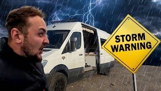 Surviving A HUGE THUNDERSTORM Whilst Camping in a Van