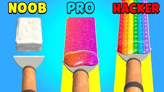 NOOB vs PRO vs HACKER - Glitter Scrape 3D