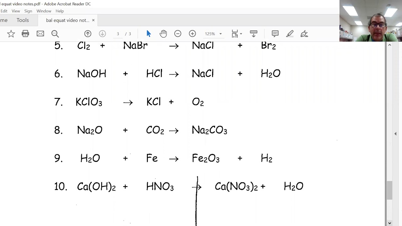 Balancing Chem Equations - YouTube