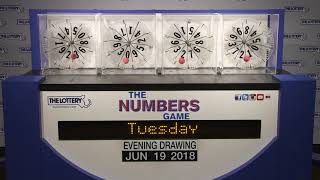 Evening Numbers Game Drawing: Tuesday, June 19, 2018