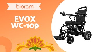 EVOX Auto Fold Power Wheelchair WC-109 with Electromagnetic Brake \u0026 Wireless Remote - BIORAM