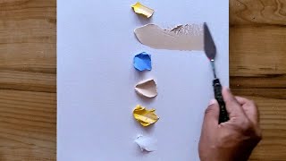 Easy Acrylic Painting Technique / Step By Step / Simple Landscape Painting