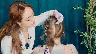 ASMR Perfectionist Scalp Check, Hair Parting \u0026 Treatment | Soft Spoken 'Unintentional'