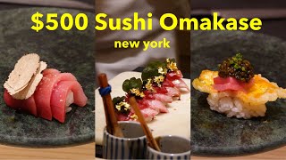 eng) New York food  - Sushi Ishikawa 💛 $500 luxury Omakase dinner (upper west side)