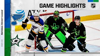 Blues @ Stars 11/20/21 | NHL Highlights