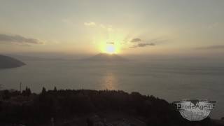 桑水 鹿児島 桜島 夕日 海