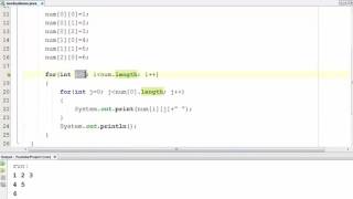 83. Jagged Array Example in Java Programming (Hindi)