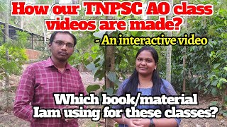 How our TNPSC AO class videos are made? | Which book/material Iam using for these classes?