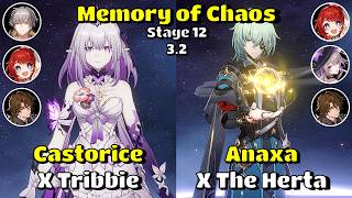 V1 IS HERE! E0S1 Castorice x Tribbie & E0S1 Anaxa x The Herta | NEW Memory of Chaos 12 | HSR 3.2