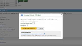 Downloading an eBook from EBSCOHost