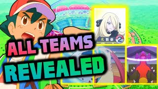 MASTERS 8 TEAMS REVEALED! ASH, CYNTHIA, ALAIN, IRIS, LEON & MORE! | Pokemon Journeys