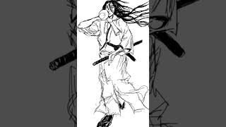 バガボンドの吉岡清十郎の絵を描いてみた／drawing yoshioka seijurou from vagabond