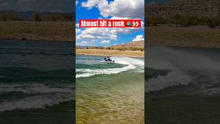 Seadoo Spark Almost hits a rock for the shorts feed! Worth it. #viralshorts #seadoo #tricks