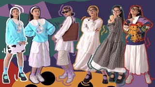 钮奶牛奶 | LOOK BOOK 初秋开学穿搭分享 一周穿搭 | 可盐可甜 少女感157cm小个子女生穿搭分享 | 毛衣 卫衣 丝巾分享