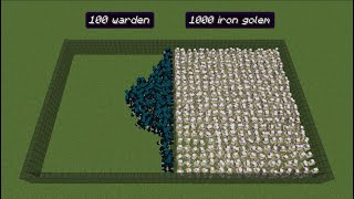 1000 iron golem vs 100 warden - Epic Minecraft Battle
