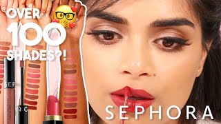 SEPHORA LIP CREAM SWATCHES | MEDIUM/INDIAN SKINTONES | Zaahirah Munif