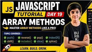 JavaScript Array Methods Tutorial in Hindhi | Day 19 | Code With Mahesh #coding #javascript #viral