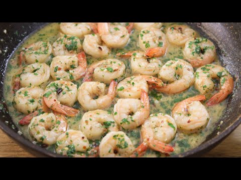 Baked shrimp with garlic, lemon and white wine recipe