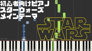 「スターウォーズ」 ピアノ 【初心者向け ドレミ】 簡単ピアノ メインテーマ