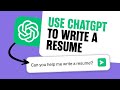 How to Use ChatGPT Prompts to Write a Resume
