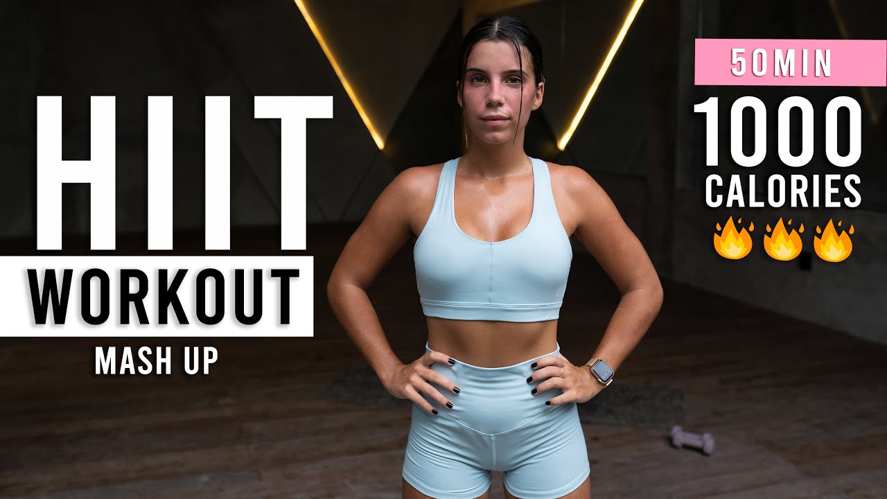 50 Min Intense Hiit Workout Burn 1000 Calories Full Body Cardio At