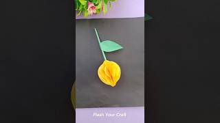 DIY 3D paper lemon 🍋 /diy paper fruit #shorts #diy #craft #flashyourcraft #youtubeshorts