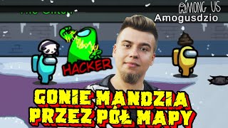 GONIE MANDZIA PRZEZ PÓŁ MAPY JAKO GLITCH W AMONG US