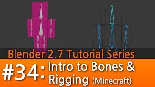 Blender 2.7 Tutorial #34 : Intro to Bones & Rigging (Minecraft) #b3d Blender 2.7 Tutorial #34 : Intro to Bones & Rigging (Minecraft) #b3d