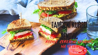 Kuřecí sendvič s vajíčkovou pomazánkou a rukolou / 🇬🇧 Tasty Chicken Sandwich with eggcream