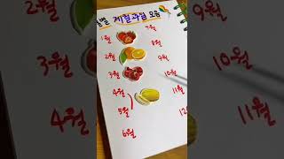 월별 제철과일 모음🍇🍈🍉🍊 #shorts