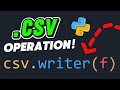 Lesson 3 – Python File Handling: Writing and Reading a CSV File