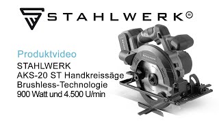 STAHLWERK AKS-20 ST Akku Handkreissäge Brushless-Technologie mit 900 Watt und 4.500 U/min